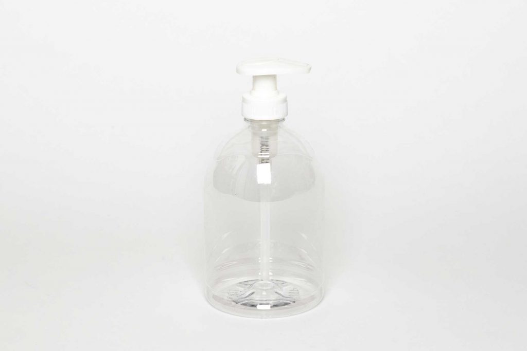 riciclabile LUCEMILL 2 x 500 ml trasparente PET Boston bottiglie di plastica con dispenser nero lozione 